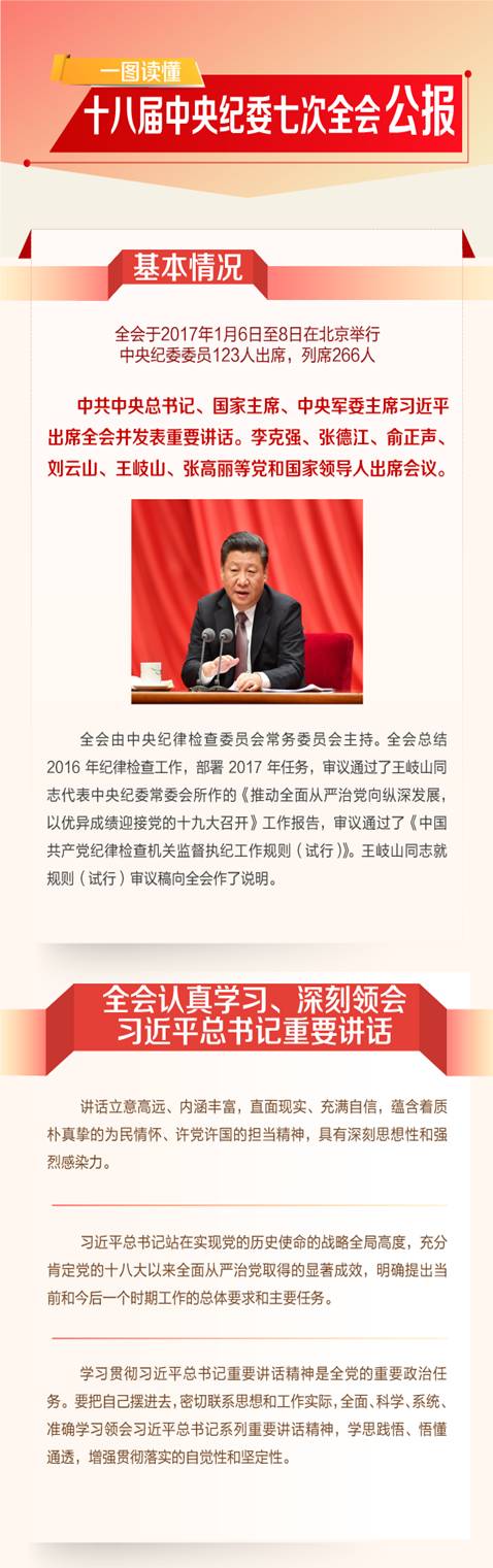 2017年中纪委十八届七次全会公报【全文】